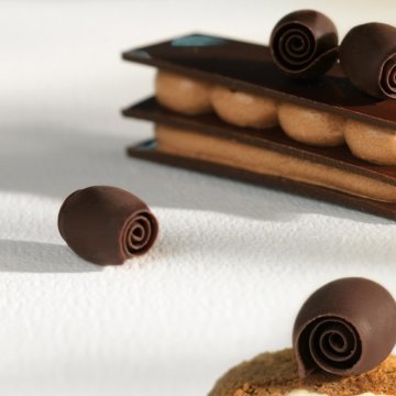 DECORAZIONE CIOCCOLATO BUTTER CURLS  DARK GR 400